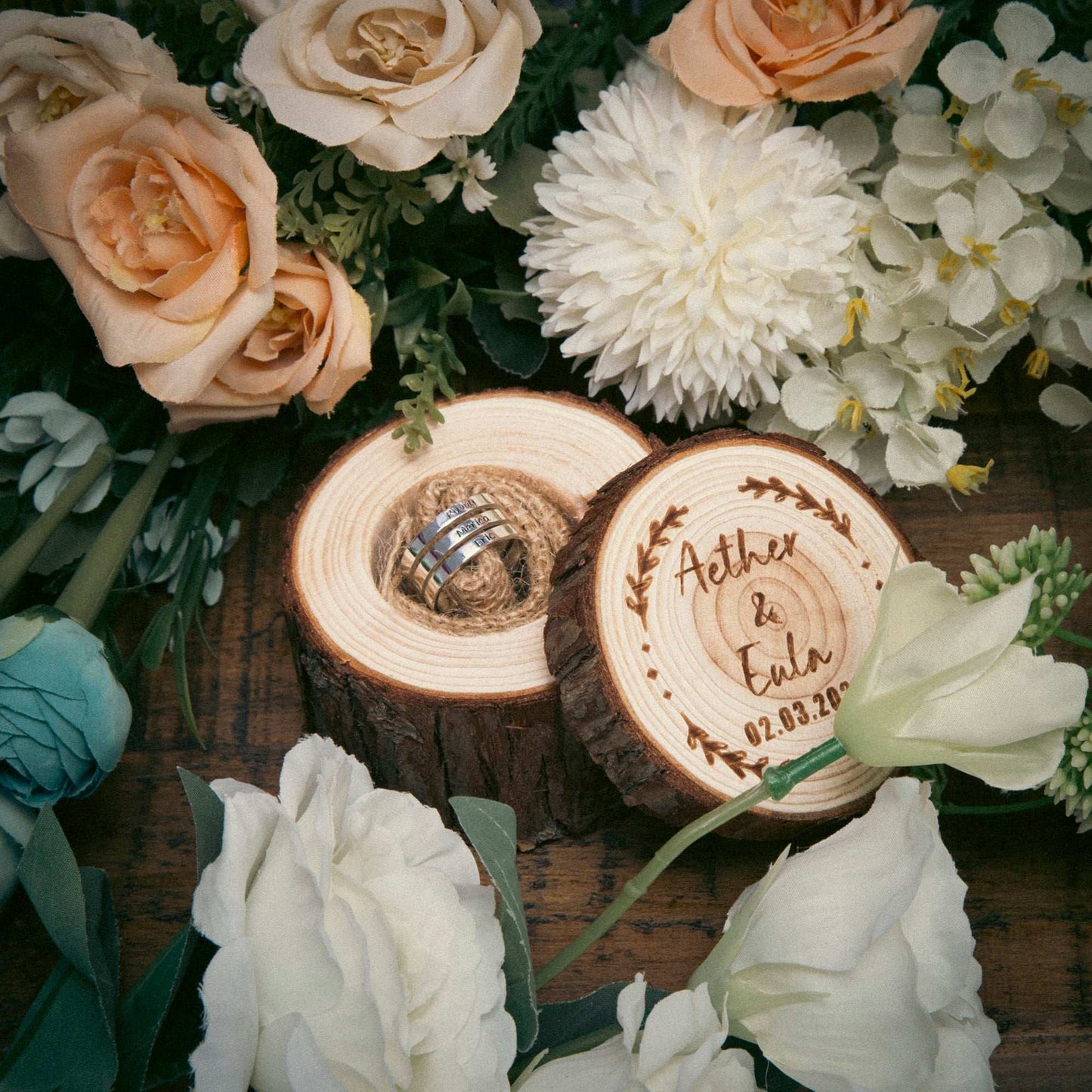 Round Wooden Ring Box – Elegant Wedding Ceremony Keepsake - Care & Keepsakes
