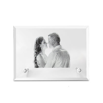 3D Engraved Crystal Photo Frame – Personalized Keepsake & Stylish Home Decor - Care & Keepsakes