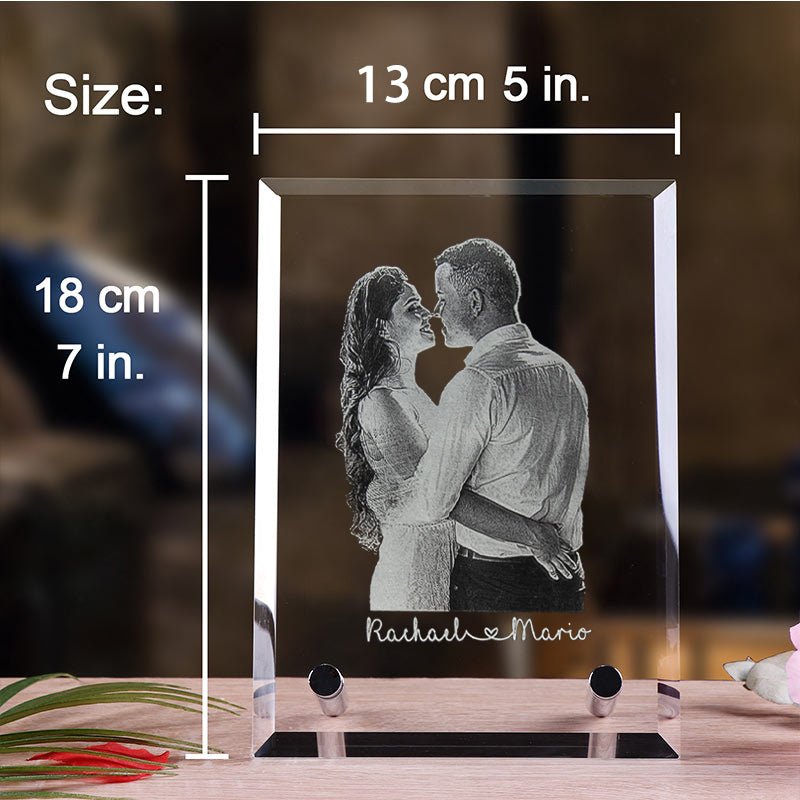 3D Engraved Crystal Photo Frame – Personalized Keepsake & Stylish Home Decor - Care & Keepsakes